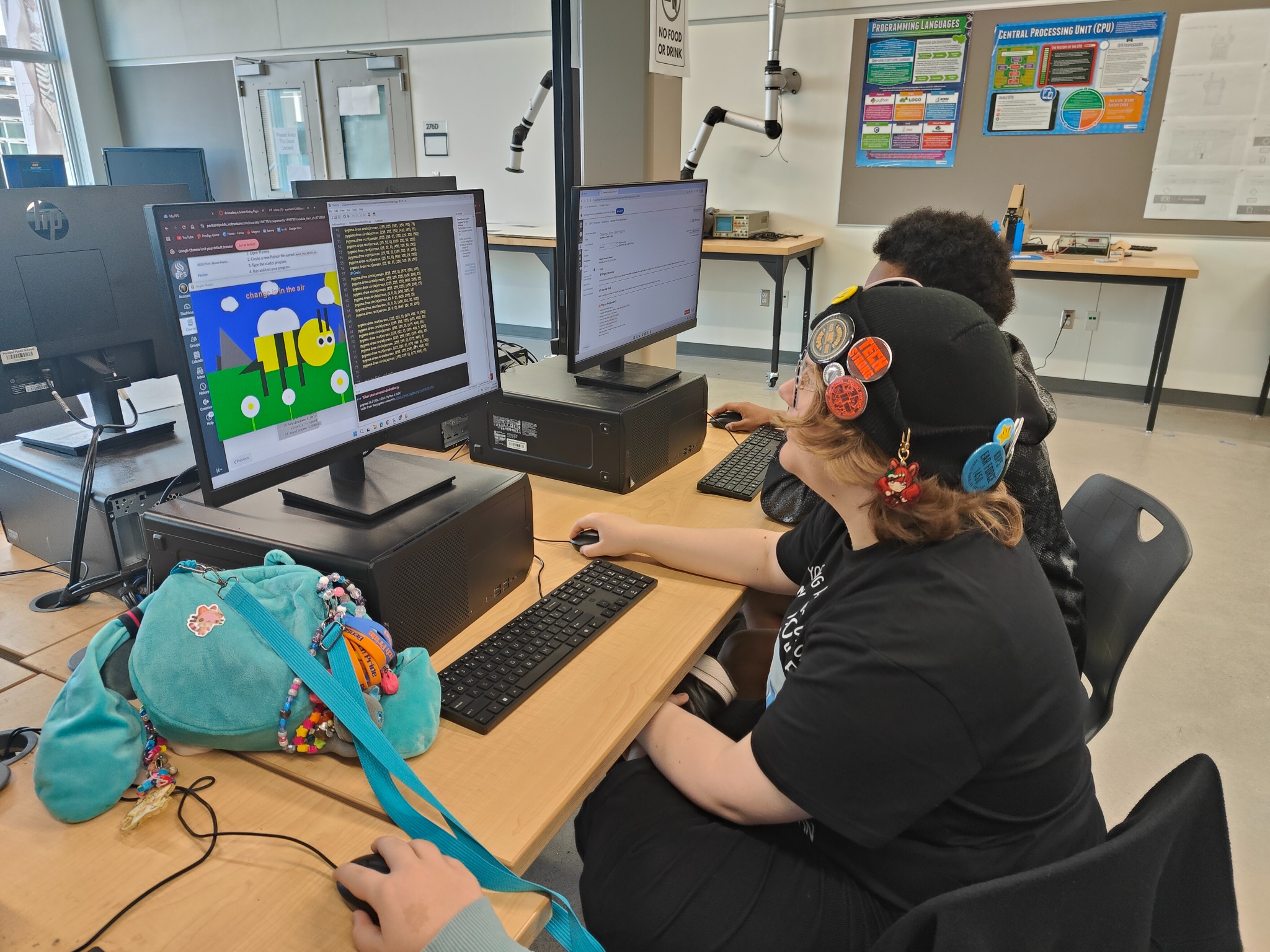 Student work in Benson Computer Science